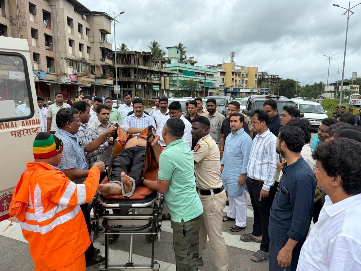 *मंत्री नितेश राणे अपघातग्रस्ताच्या मदतीला धावले; माणुसकीचं दर्शन*