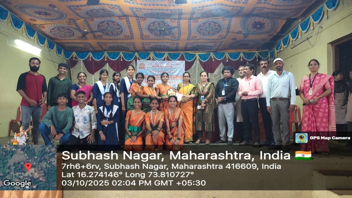 माध्यमिक विद्यामंदिर कनेडी प्रशालेत तालुकास्तरीय भूमिका अभिनय व लोक नृत्य स्पर्धा संपन्न