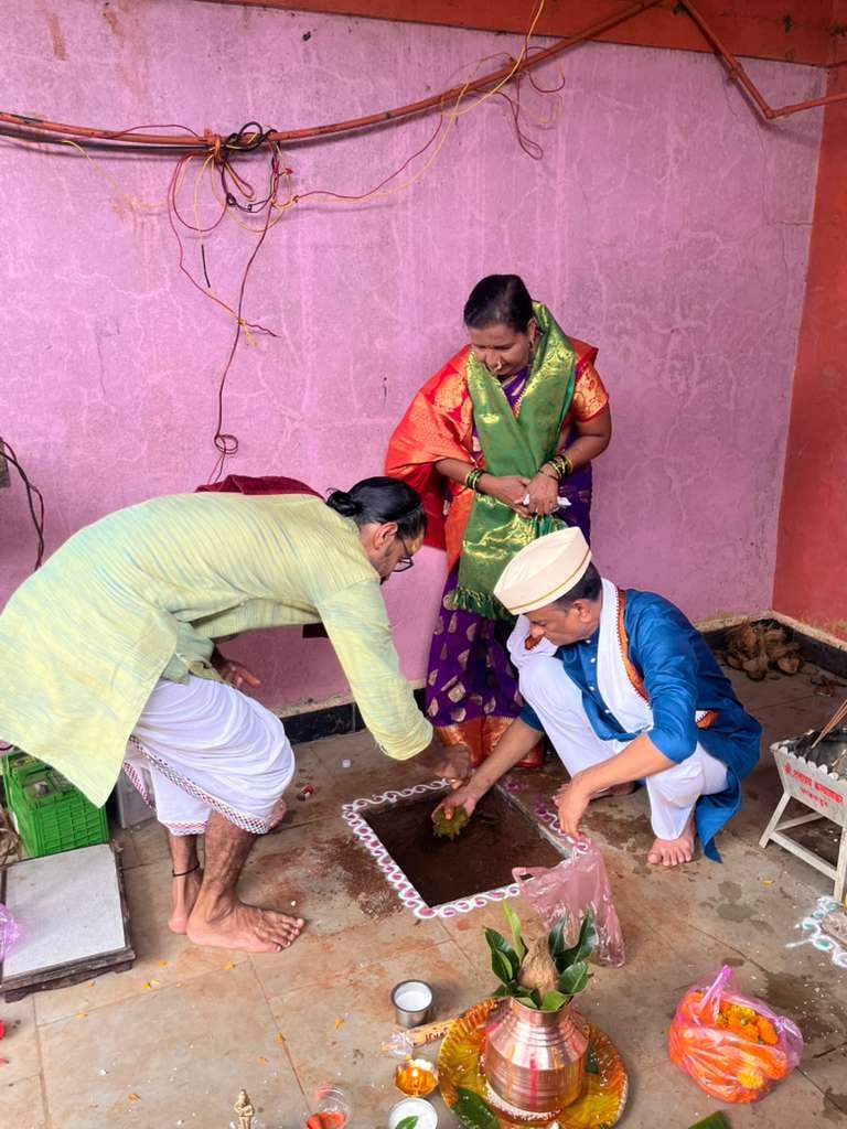 तळेरे येथील विठ्ठल रखुमाई मंदिराचे भक्तिमय वातावरणात भूमिपूजन