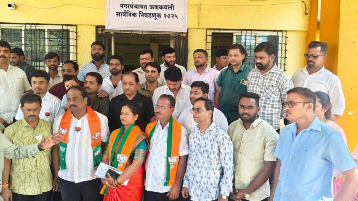 भाजपकडून बंडू हर्णे, प्रतीक्षा सावंत, मेघा सावंत यांचे अर्ज दाखल