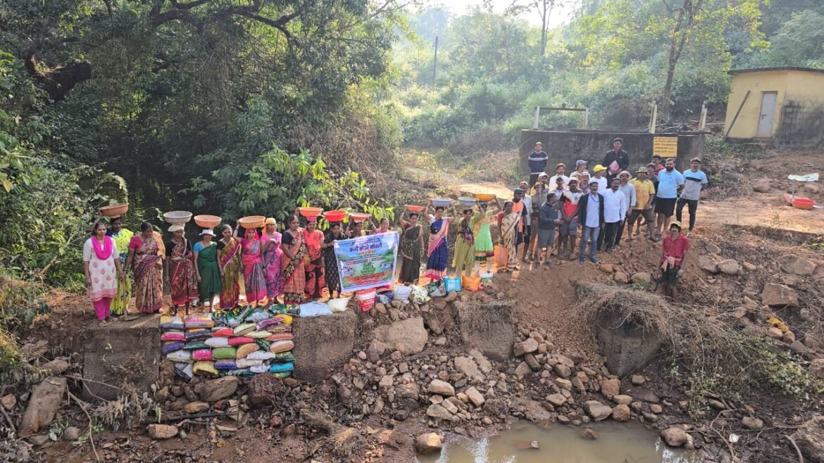 आचरा बागेश्री ओढ्यावर श्रमदानातून बंधारे