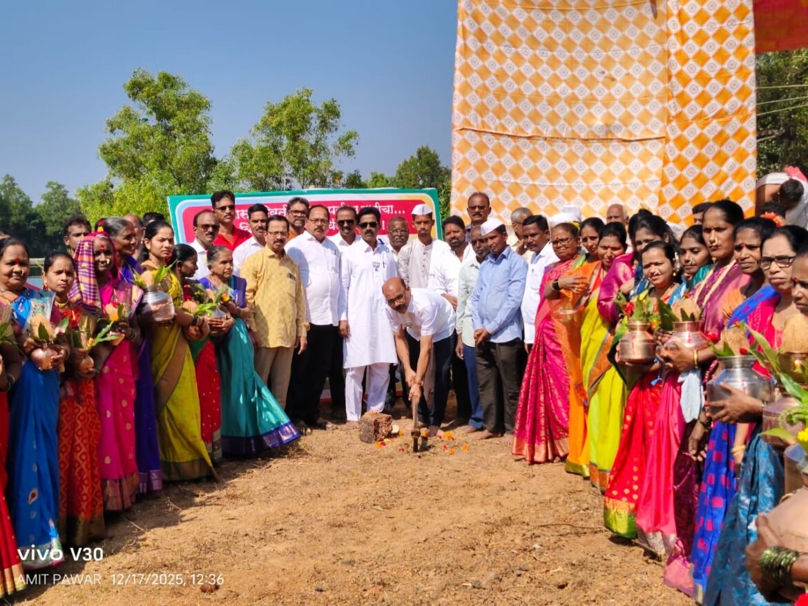 चिंदर गावच्या ऐतिहासिक तलाव सुशोभीकरण कामाचा शुभारंभ