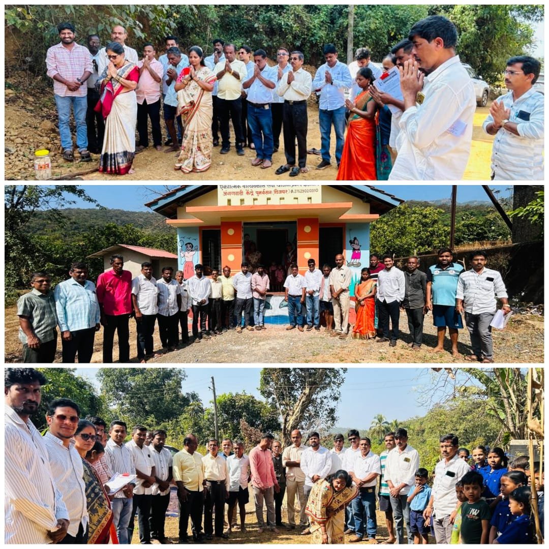 आयनोडे ग्रामपंचायतीत विकासकामांचे भूमिपूजन व लोकार्पण