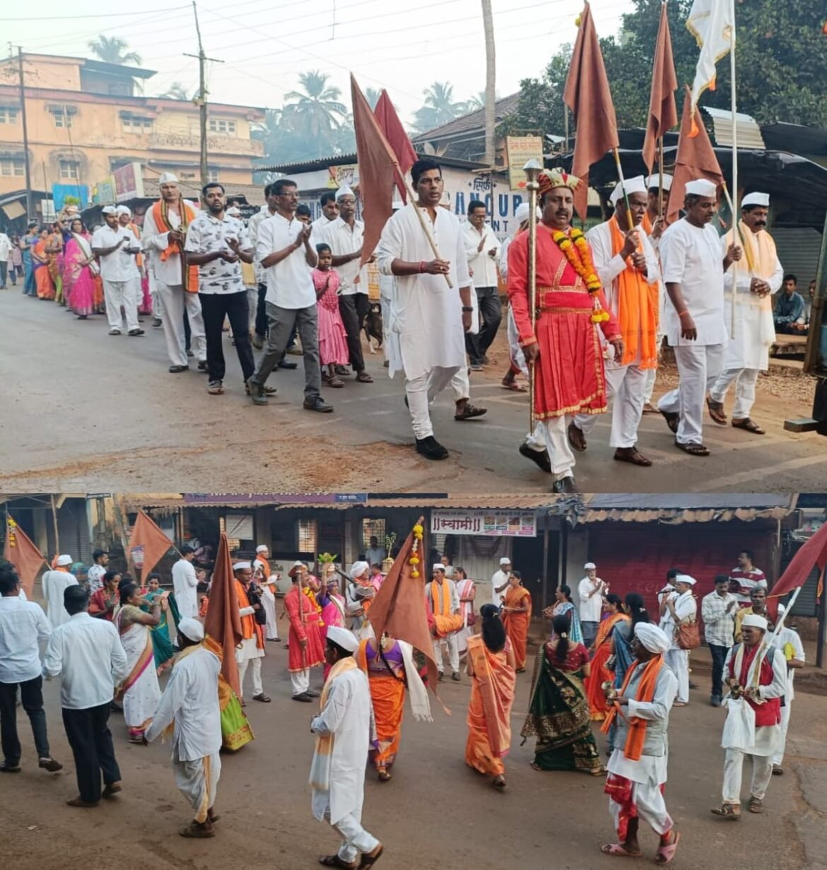 शिरगाव येथून माघवारी पायी दिंडीचे पंढरपूरकडे प्रस्थान