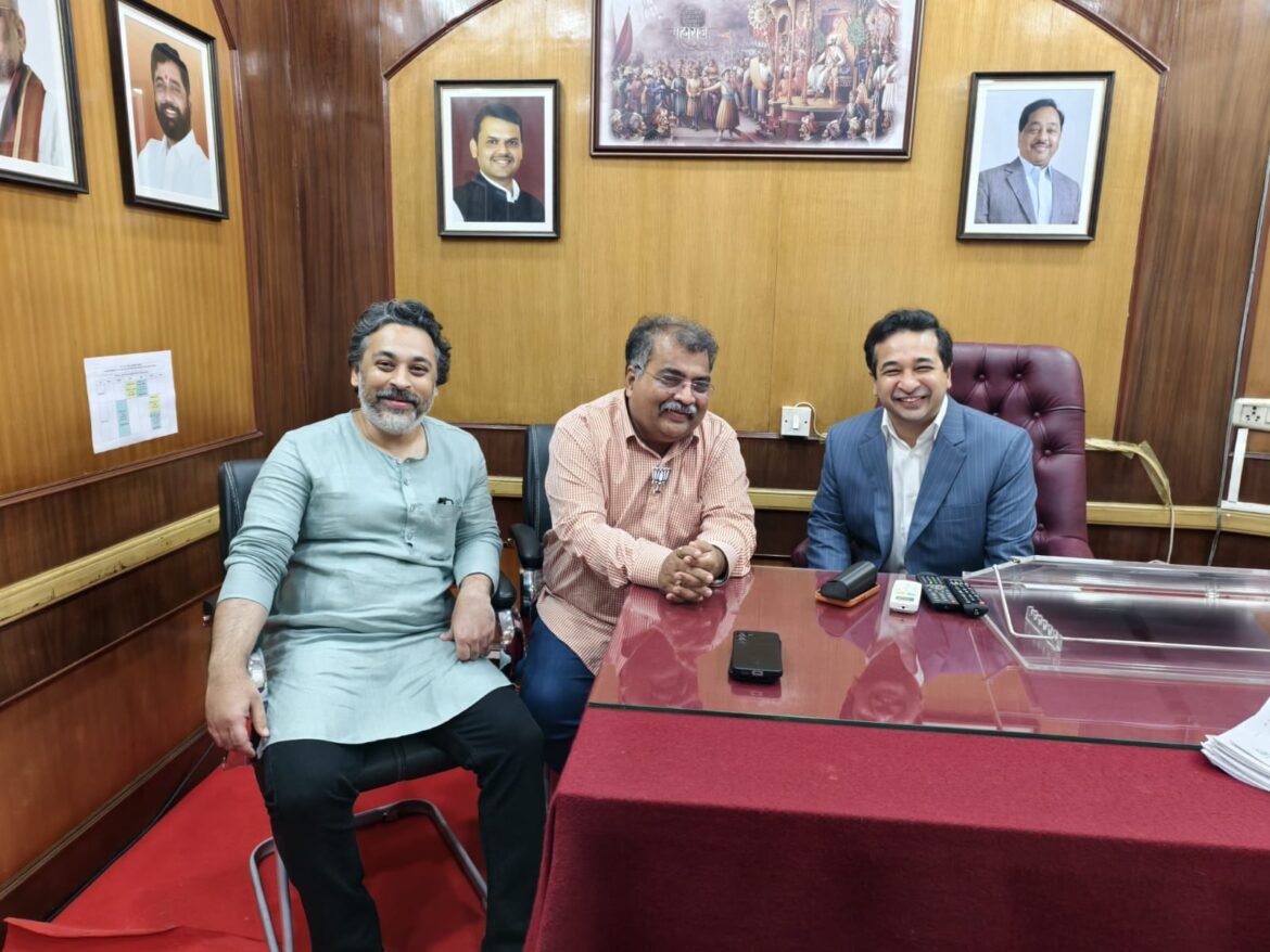 भाजप प्रदेश अध्यक्ष श्री. रवींद्र चव्हाण यांची मंत्री नितेश राणे यांच्या विधान भवनातील दालनात सदिच्छा भेट