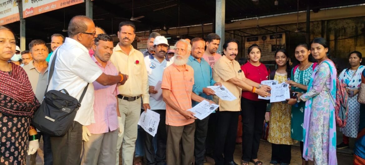 कणकवली बस स्थानकावर स्वच्छतेचा एल्गार