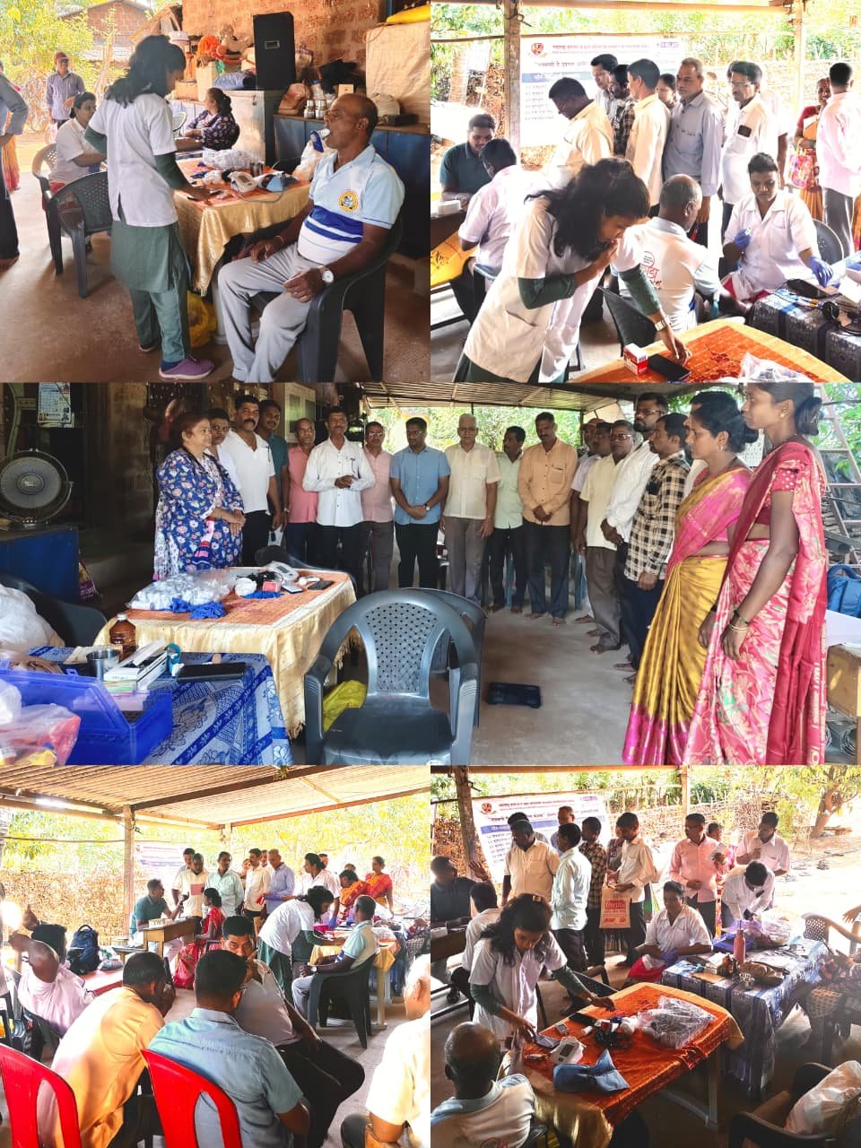 नवीन कुर्ली येथे बांधकाम कामगारांसाठी मोफत आरोग्य शिबिर संपन्न