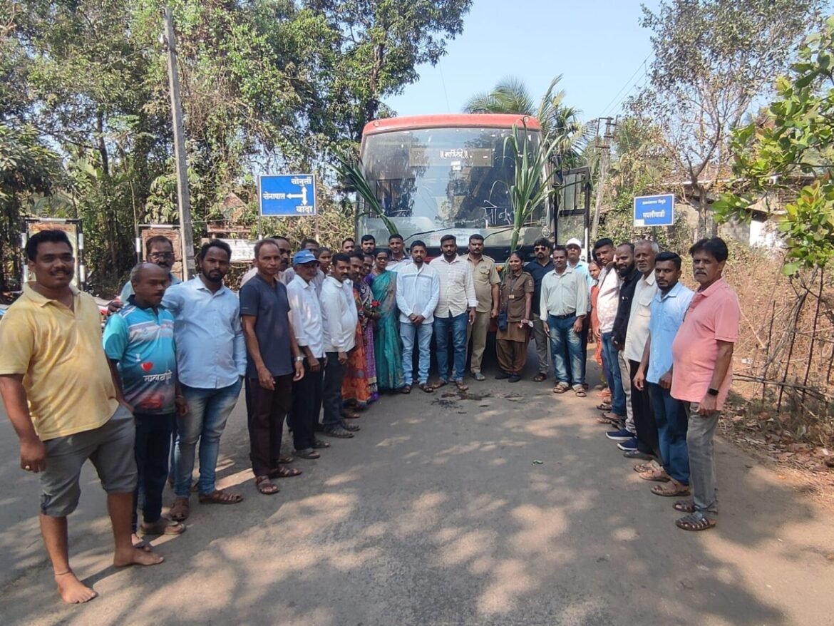 सावंतवाडी बस स्थानक रेल्वे स्टेशन सोनुर्ली निगुडे एसटी बस सेवेचा शुभारंभ…