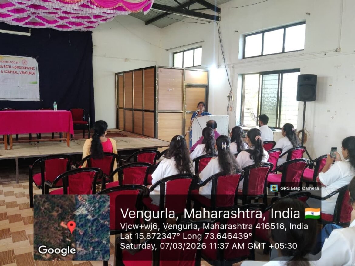 कोकण एज्युकेशन सोसायटीच्या लोकनेते ॲड दत्ता पाटील होमिओपॅथिक मेडिकल कॉलेजमध्ये जागतिक महिला दिवस साजरा