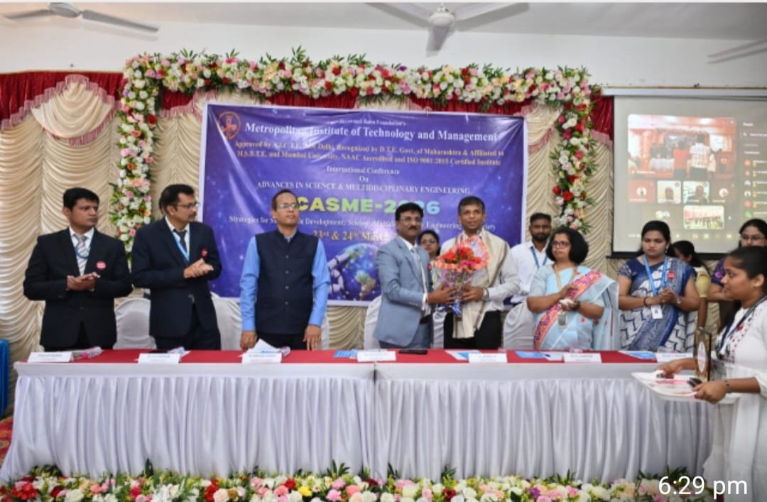 सिधुदर्गनगरी २३एमआयटीएम अभियांत्रिकी महाविद्यालय, सुकळवाड येथे ICASME-2026 आंतरराष्ट्रीय संशोधन परिषद उ‌द्घाटन सोहळा उत्साहात संपन्न