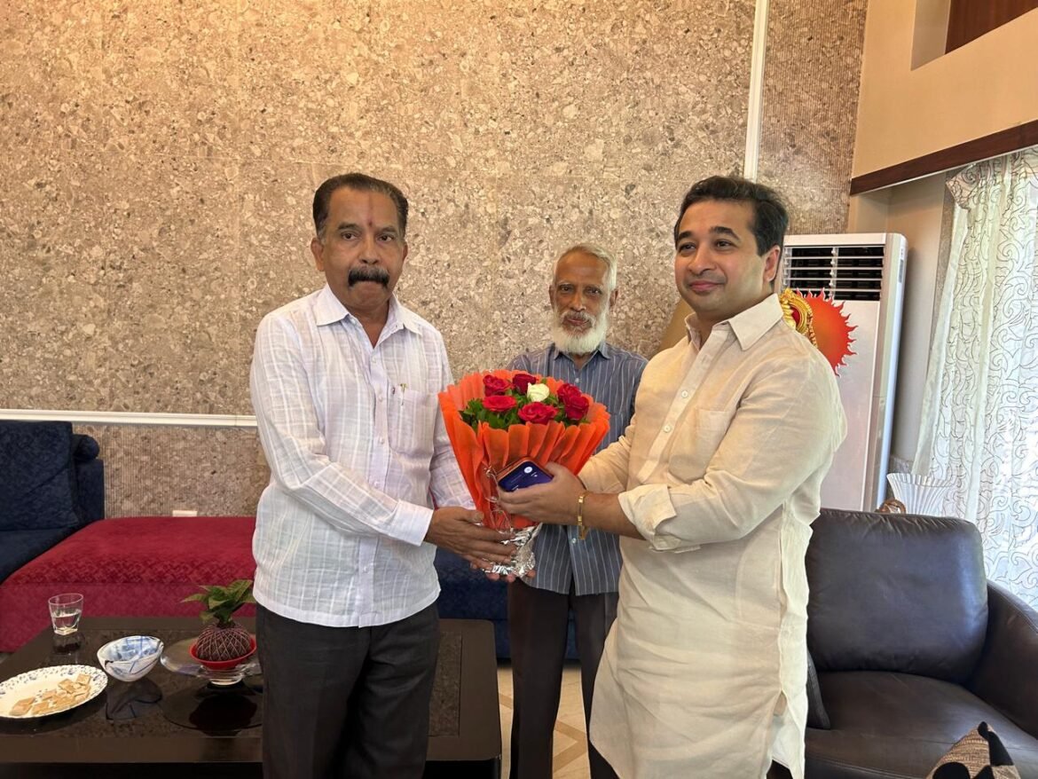 सिंधुदुर्ग जिल्ह्याचे पालकमंत्री सन्माननीय श्री नितेशजी राणे साहेब यांची भेट घेतली