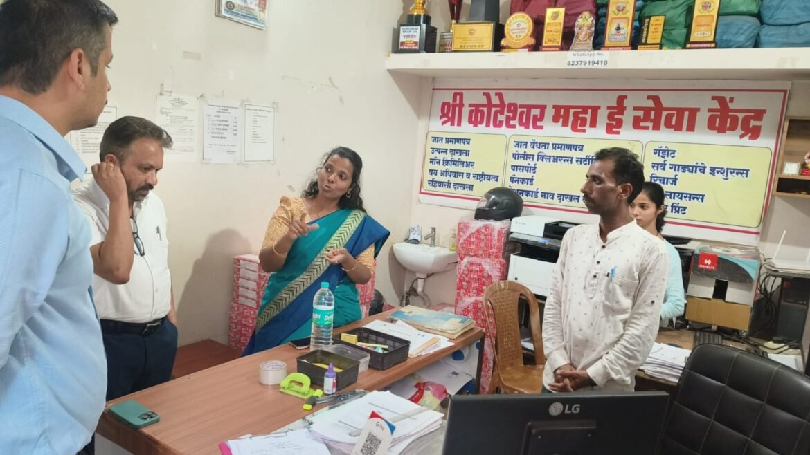 जिल्हाधिकारी तृप्ती धोडमिसे यांची आपले सरकार सेवा केंद्रांना भेट*