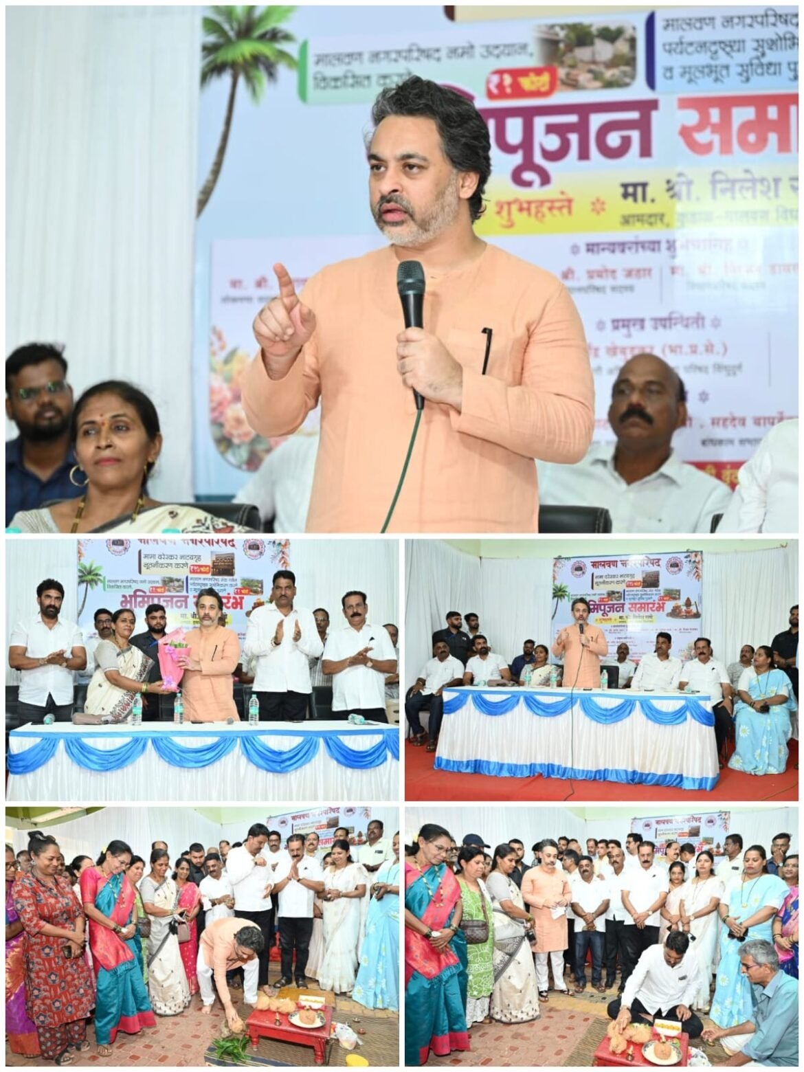 मालवणच्या ‘मामा वरेरकर नाट्यगृहा’च्या नूतनीकरणाचा भूमिपूजन सोहळा उत्साहात; १० कोटींचा निधी मंजूर