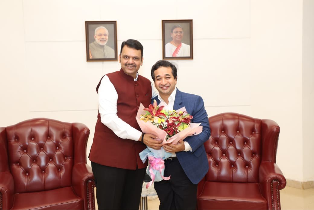 मुख्यमंत्री देवेंद्र फडणवीस यांनी दिल्या मंत्र नितेश राणे यांना वाढदिवसाच्या शुभेच्छा..!