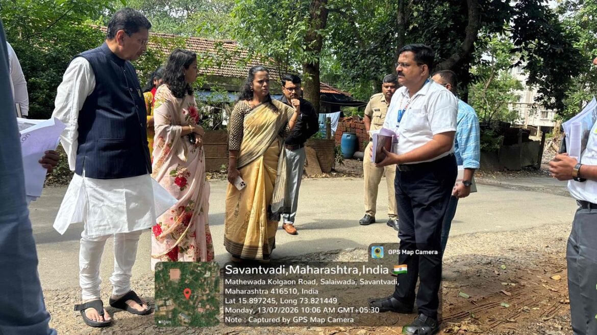 आमदार दिपक केसरकर आणि जिल्हाधिकारी तृप्ती धोडमिसे यांनी केली सावंतवाडी पाणीपुरवठा योजनेची प्रत्यक्ष पाहणी