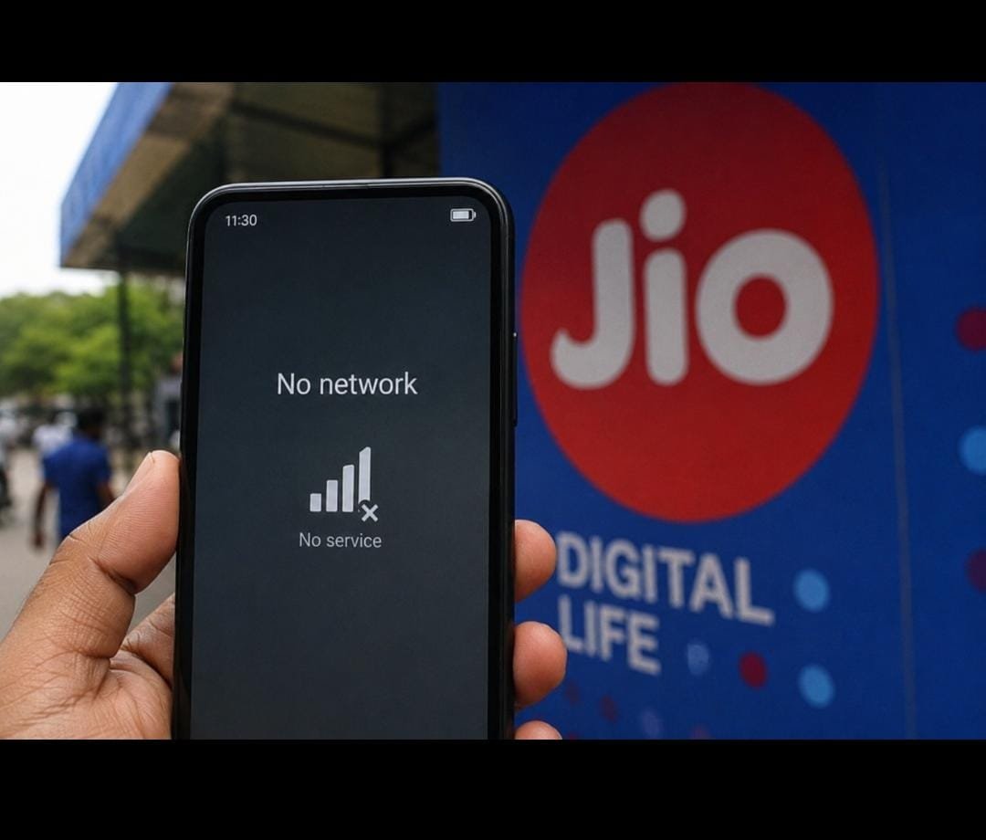 जिओ नेटवर्कचा बोजवारा; ग्राहक संतप्त, सेवा तातडीने पूर्ववत करण्याची मागणी…